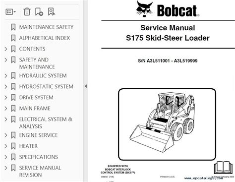 bobcat s175 skid steer specs|bobcat s175 manual.